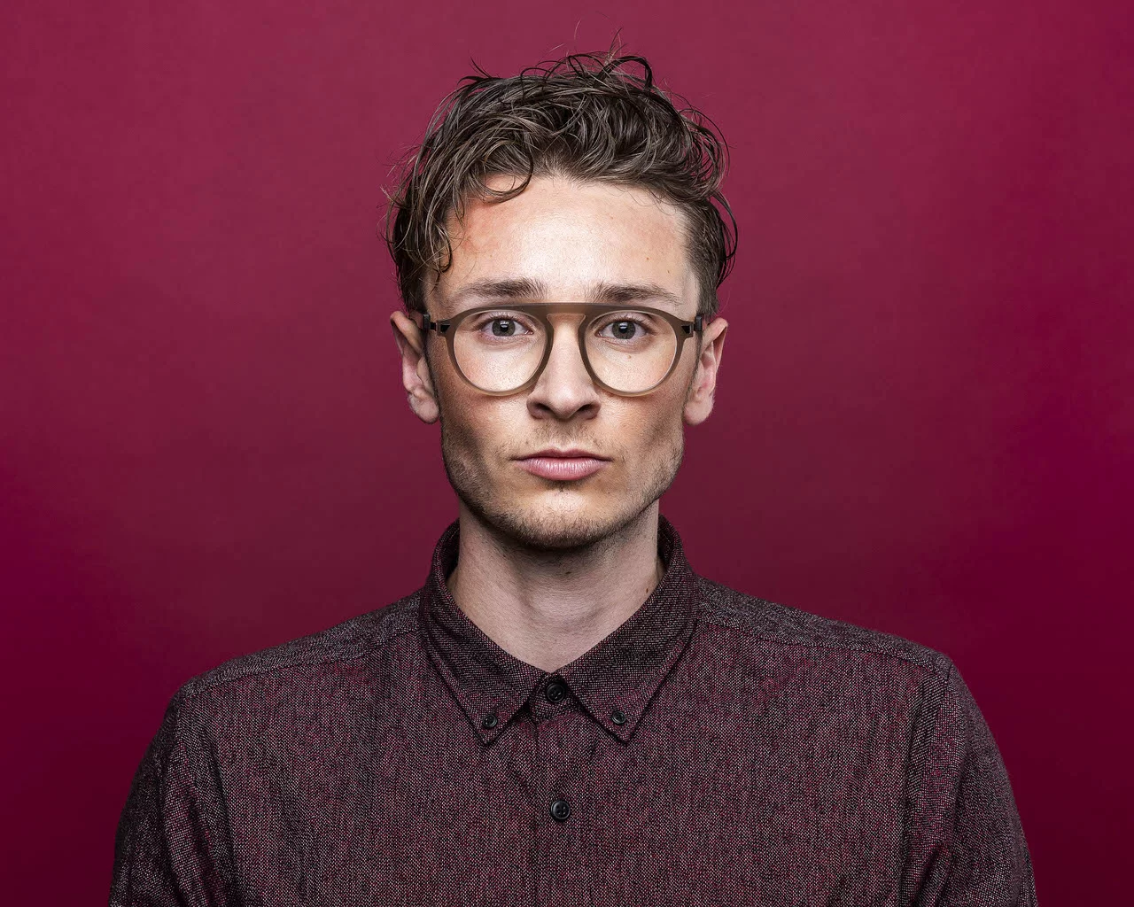 Brille - Mann mit runder Brille, Portrait